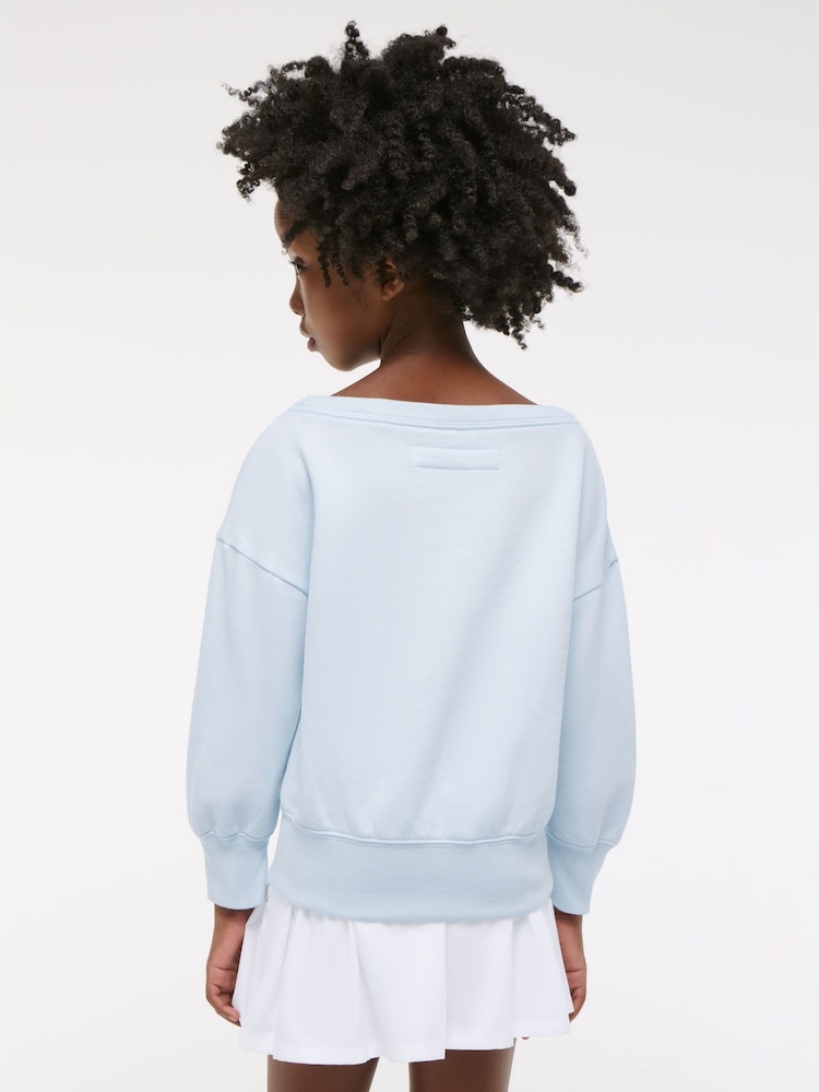 Off Shoulder Graphic Jersey Sweatshirt - Image 2 of 7