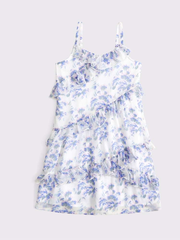 Ruffle Strappy Chiffon Mini Dress - Image 1 of 1