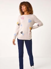 Roman Natural Heart Stitch Crew Neck Jumper - Image 2 of 5