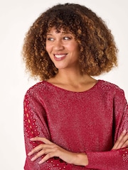 Roman Red Sleeve Braid Detail Knit Jumper - Image 4 of 5