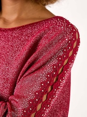 Roman Red Sleeve Braid Detail Knit Jumper - Image 5 of 5