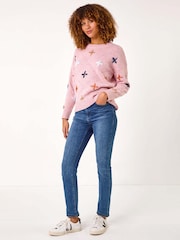 Roman Pink Crafted Diamond Detail Jumper - Image 3 of 5