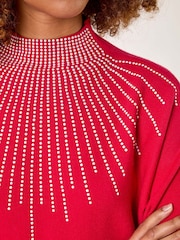 Roman Pink Moonburst Embellished Detail Jumper - Image 5 of 5