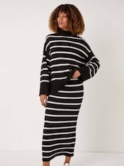 Roman Black Stripe High Neck Knit Jumper - Image 2 of 5