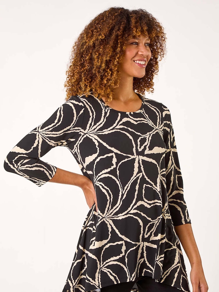 Roman Stretch Floral Print Swing Top - Image 1 of 5