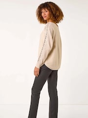 Roman Natural Glimmer Embellished Jumper - Image 4 of 5