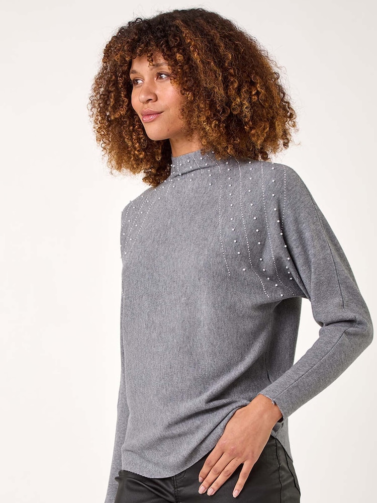 Gris - Roman Sunray Embellished Jumper - Imagen 2 de 5 Gris - Roman Sunray Embellished Jumper - Imagen 2 de 5