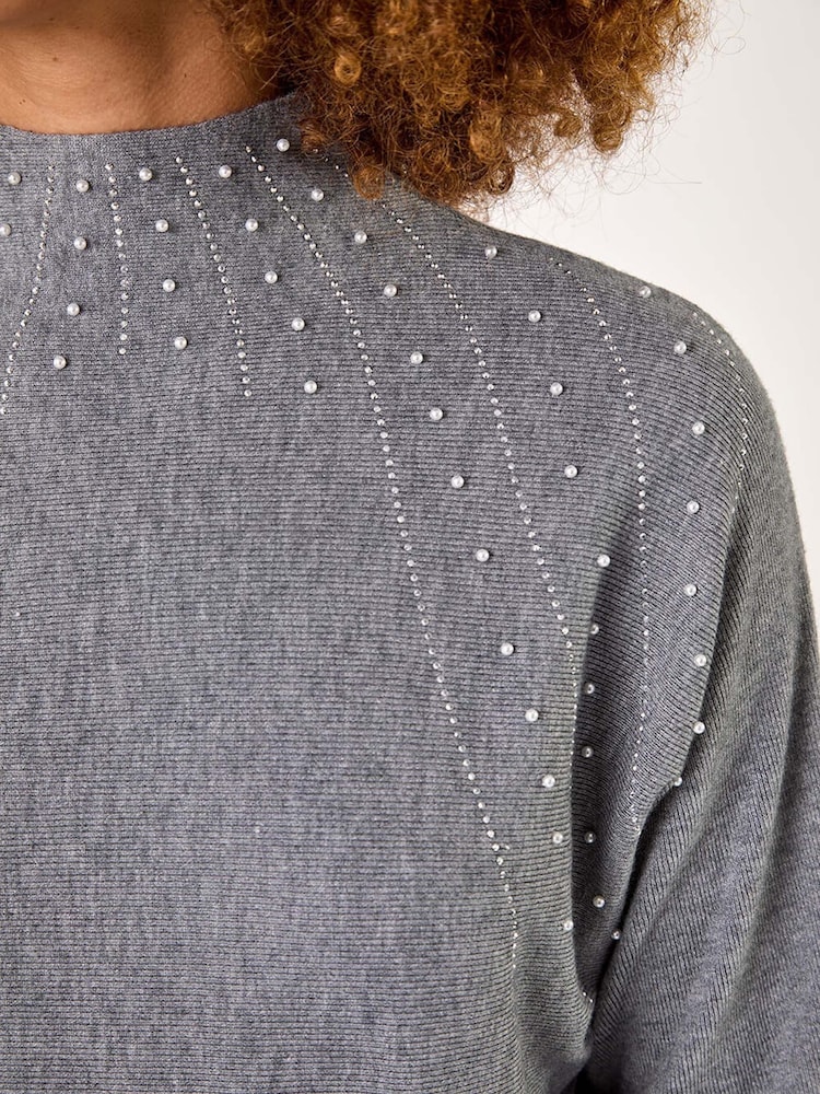 Gris - Roman Sunray Embellished Jumper - Imagen 5 de 5 Gris - Roman Sunray Embellished Jumper - Imagen 5 de 5