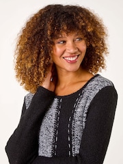 Roman Textured Contrast Pocket Knit Jumper - Imagem 4 de 5