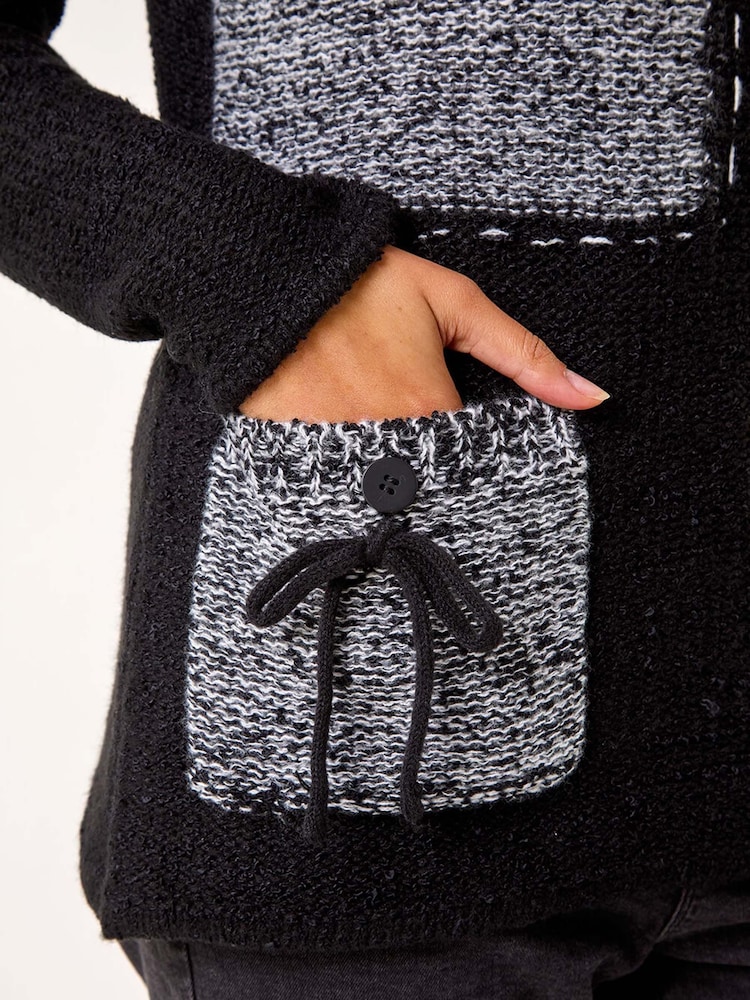Roman Textured Contrast Pocket Knit Jumper - Imagem 5 de 5