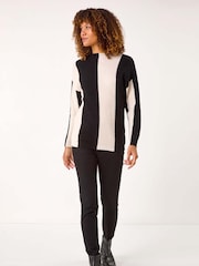 Roman Black Colourblock Soft Knit Jumper - Image 2 of 5
