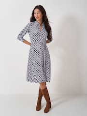 Crew Clothing Blue Emma Jersey Shirt Dress - Image 1 of 5
