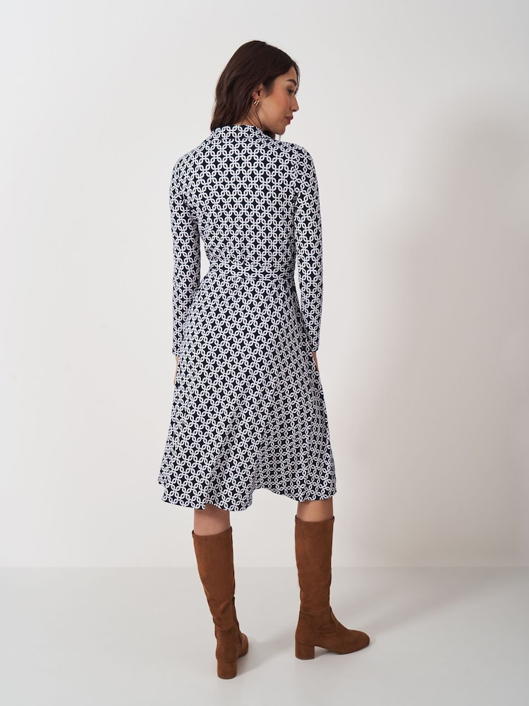 Crew Clothing Blue Emma Jersey Shirt Dress - Image 2 of 5