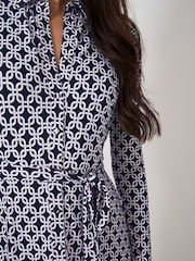 Crew Clothing Blue Emma Jersey Shirt Dress - Image 4 of 5