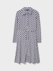 Crew Clothing Blue Emma Jersey Shirt Dress - Image 5 of 5