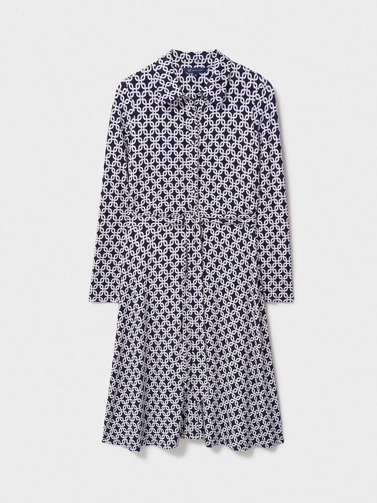 Crew Clothing Blue Emma Jersey Shirt Dress - Image 5 of 5