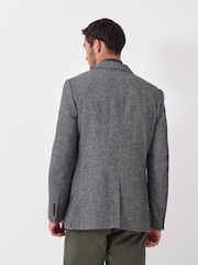 Crew Clothing Company Grey Wool Blend Herringbone Blazer - Image 2 of 5