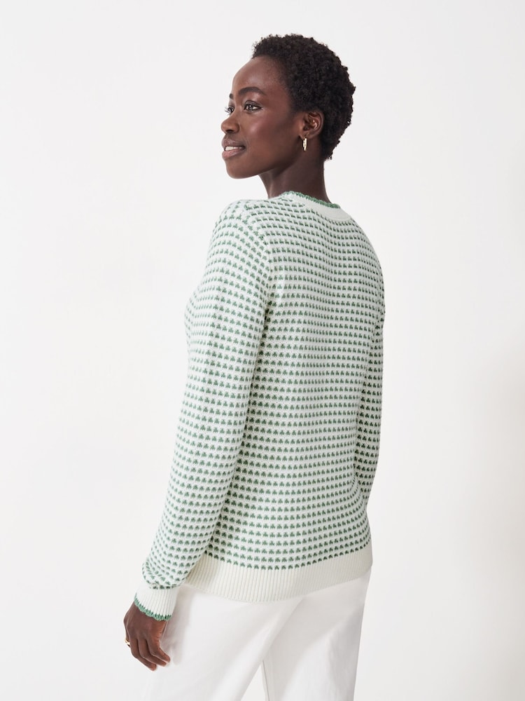 Crew Clothing Green Tanni Stitch Jumper - Image 2 of 5