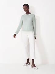 Crew Clothing Green Tanni Stitch Jumper - Image 3 of 5