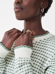 Crew Clothing Green Tanni Stitch Jumper - Image 4 of 5