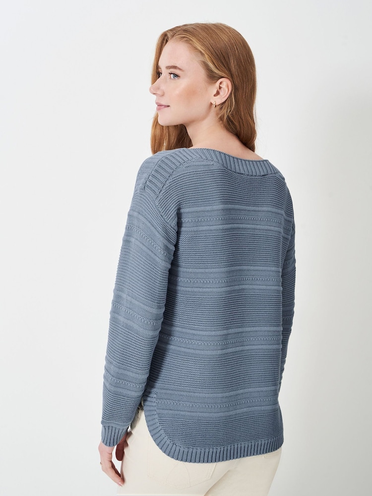 Blau - Crew Clothing Company Tali Strickpullover in Blau - Bild 2 von 5 Blau - Crew Clothing Company Tali Strickpullover in Blau - Bild 2 von 5