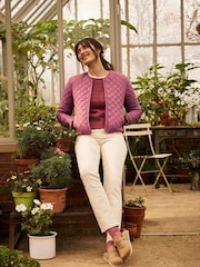 Crew Clothing Company Pink Quilted 100% Cotton. Jacket - Image 1 of 9