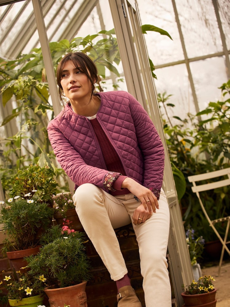 Crew Clothing Company Pink Quilted 100% Cotton. Jacket - Image 2 of 9