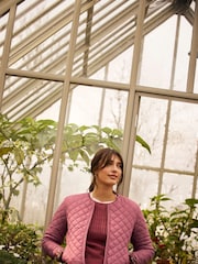 Crew Clothing Company Pink Quilted 100% Cotton. Jacket - Image 4 of 9