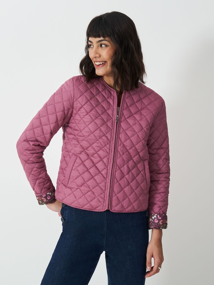 Crew Clothing Company Pink Quilted 100% Cotton. Jacket - Image 5 of 9