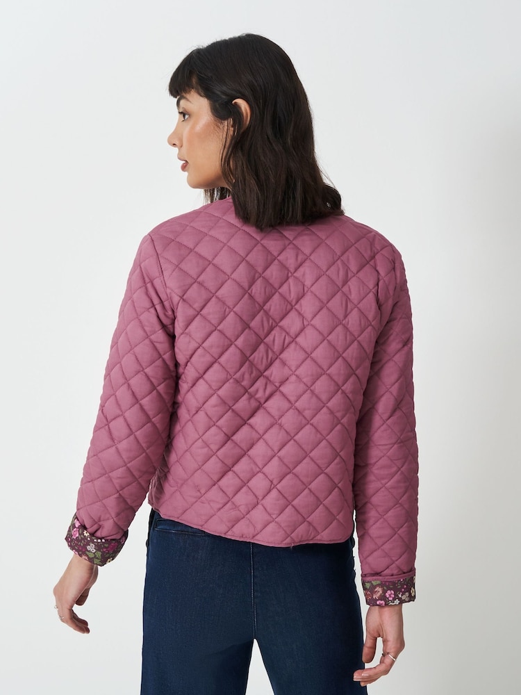 Crew Clothing Company Pink Quilted 100% Cotton. Jacket - Image 6 of 9