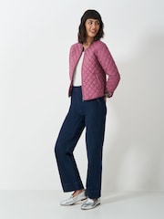 Crew Clothing Company Pink Quilted 100% Cotton. Jacket - Image 7 of 9