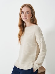 Crew Clothing Natural Crew Clothing Company Blue Tali Jumper - Image 1 of 5