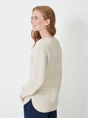 Crew Clothing Natural Crew Clothing Company Blue Tali Jumper - Image 2 of 5
