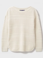 Crew Clothing Natural Crew Clothing Company Blue Tali Jumper - Image 5 of 5