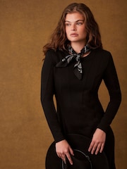 Mint Velvet Black Structured Midi Dress - Image 2 of 7
