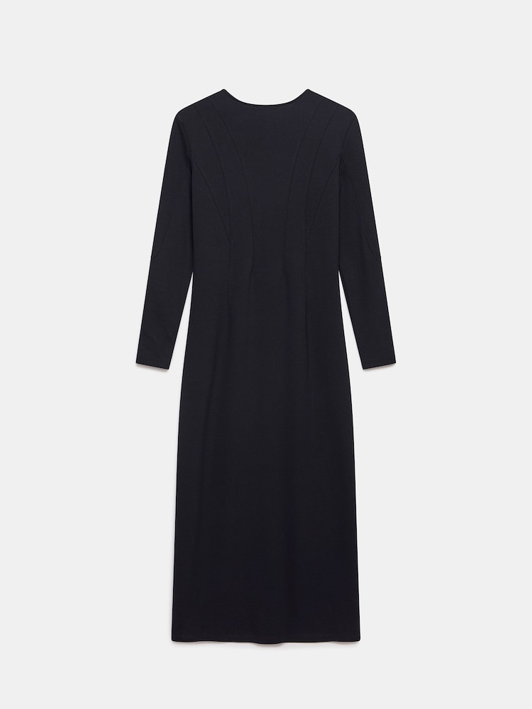 Mint Velvet Black Structured Midi Dress - Image 7 of 7