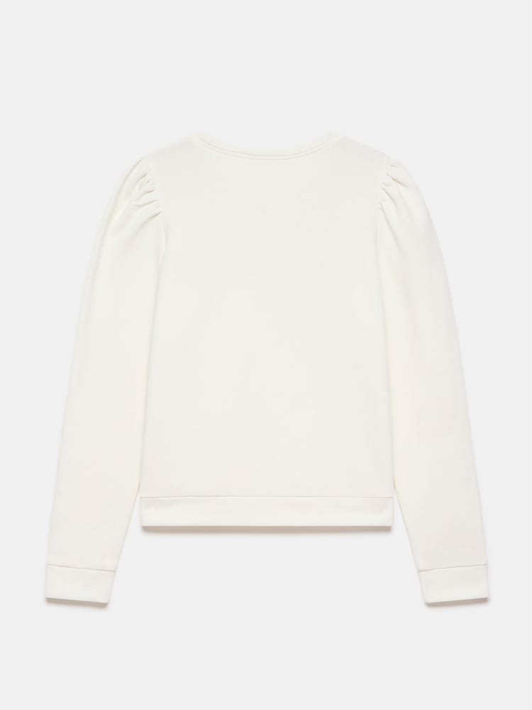 Mint Velvet White Embroidered 100% Cotton Sweatshirt - Image 7 of 7