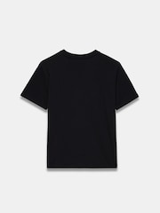 Mint Velvet Black 100% Cotton Metallic Flower Print T-Shirt - Image 7 of 7