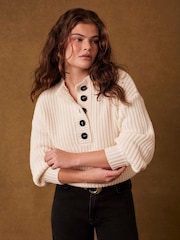 Mint Velvet Cream Button Detail Jumper - Image 2 of 7
