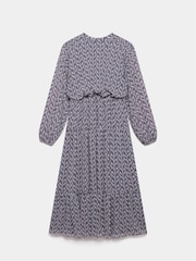 Mint Velvet Grey Geo Print Midi Dress - Image 1 of 7