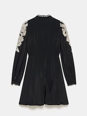 Mint Velvet Black Paisley Print Mini Dress - Image 2 of 7