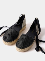 Mint Velvet Black Mesh Flat Espadrilles - Image 2 of 2