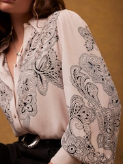 Mint Velvet Cream Western Print Shirt - Image 3 of 7