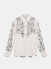 Mint Velvet Cream Western Print Shirt - Image 6 of 7