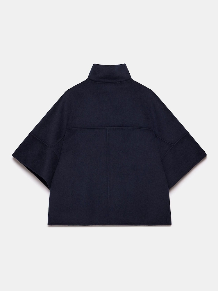 Mint Velvet Blue Wool Blend Cape - Image 7 of 7 Mint Velvet Blue Wool Blend Cape - Image 7 of 7