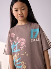 Brown Sports Oversized Graphic Print T-Shirt (3-16yrs) - Image 1 of 9