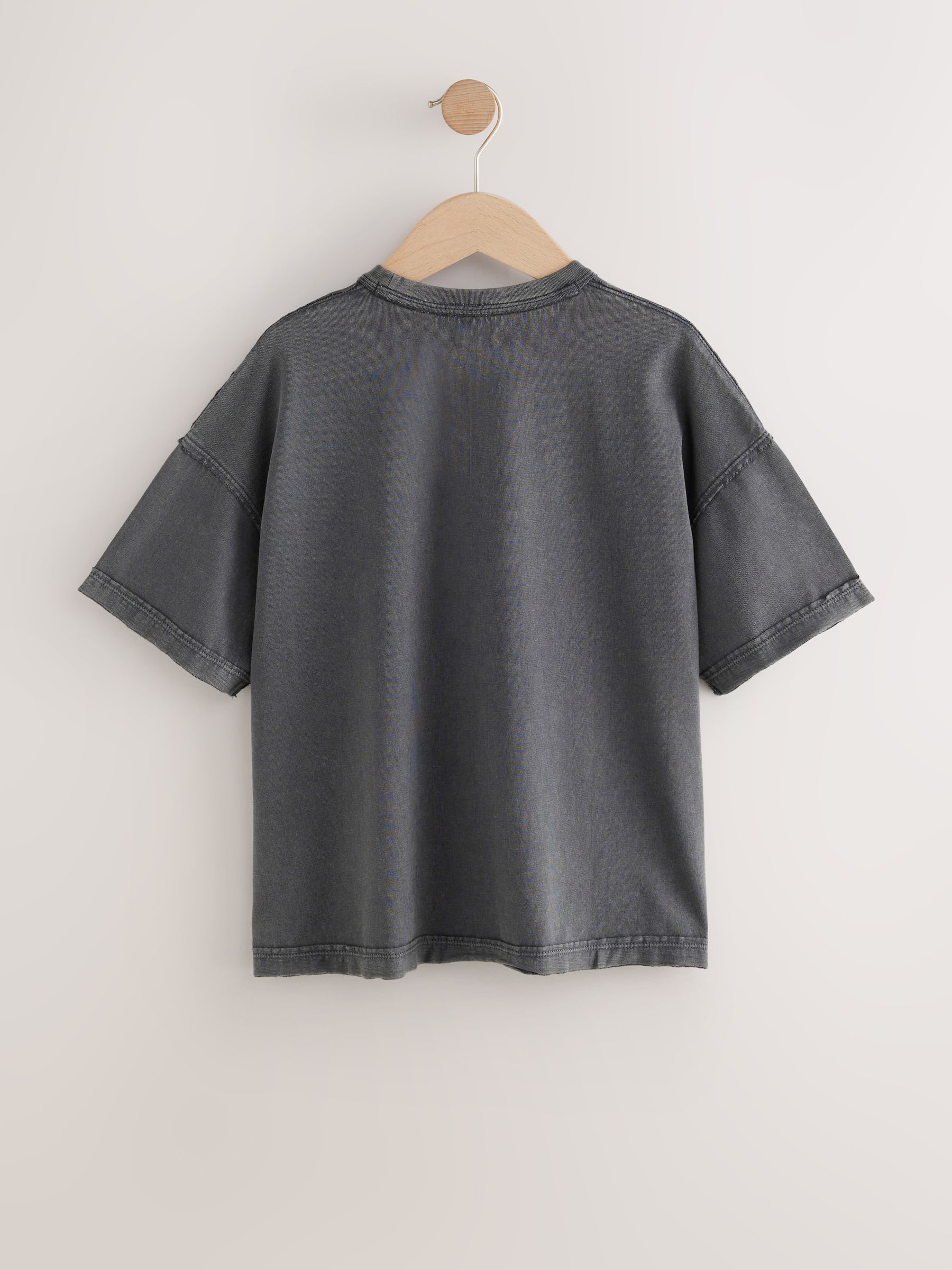 Buy Grey Celestial Oversized Graphic Print T-Shirt (3-16yrs) from