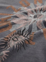 Grey Celestial Oversized Graphic Print T-Shirt (3-16yrs) - Image 6 of 7
