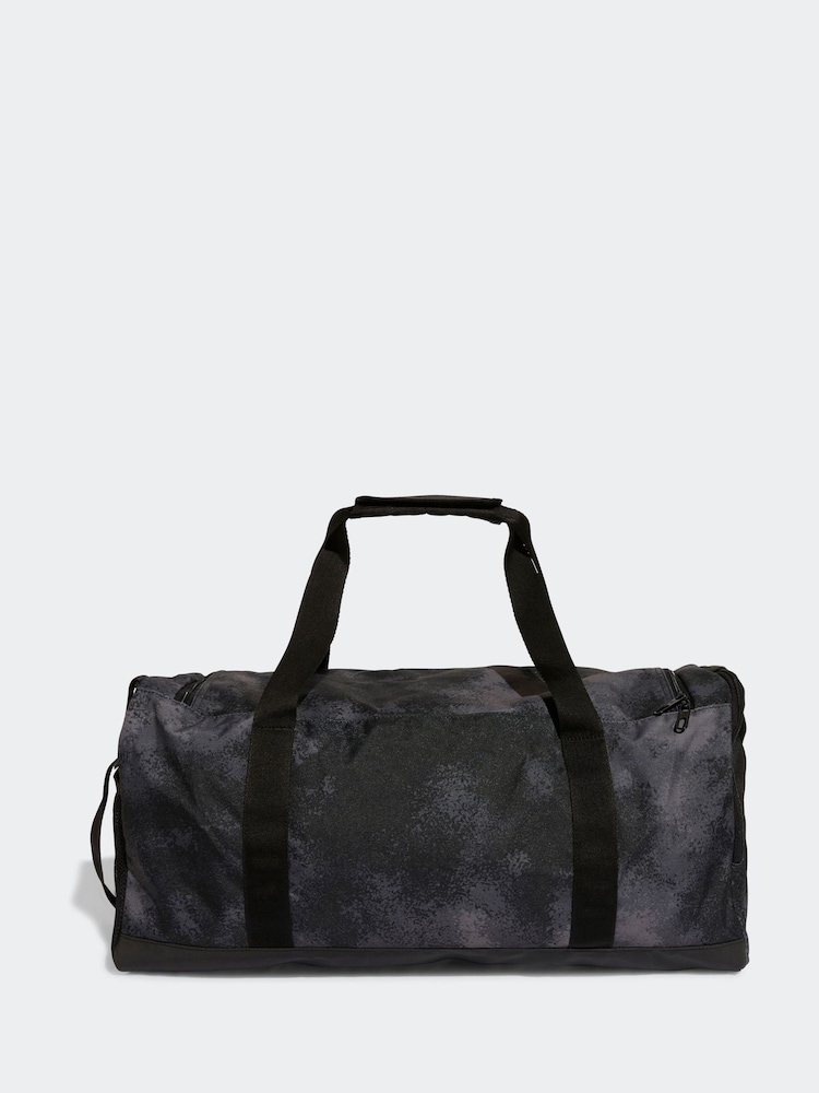 adidas Grey Linear Camo Graphic Medium Duffle - Image 2 of 5 adidas Grey Linear Camo Graphic Medium Duffle - Image 2 of 5