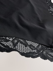 Black High Rise High Leg No VPL Lace Back Briefs 3 Pack - Image 3 of 3